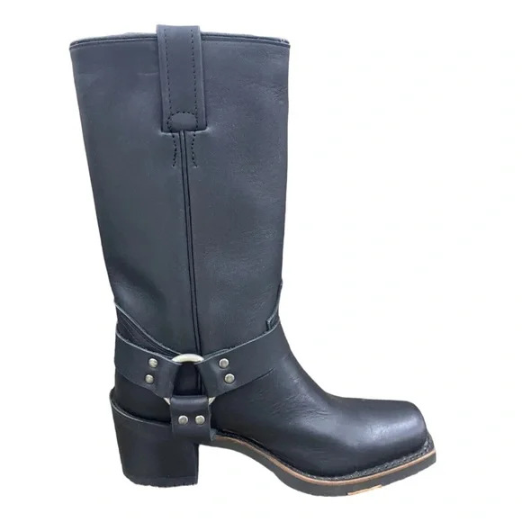 Harley-Davidson Galinda Black Leather Harness Motorcycle Boots D83254 - Picture 9 of 12